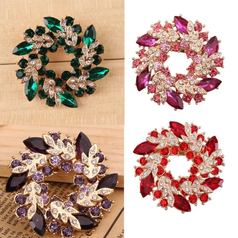 Flattering Lady Crystal Brooch Breastpin Ornaments Clamp Accessory | Украшения и аксессуары
