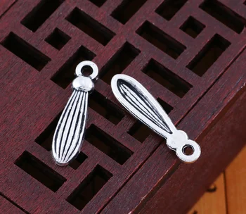 

300pcs Exquisite Drop shape Popular in Europe America charms pendants 21*5.5*2.5mm Antique silver Handmade accessories craft