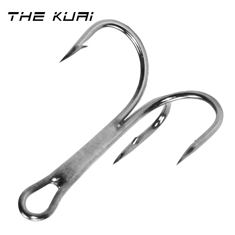 THEKUAI Fishing Hooks Treble High Carbon Steel Lur Size #2/4/6/8/10 Tackle 50pcs/box | Спорт и развлечения