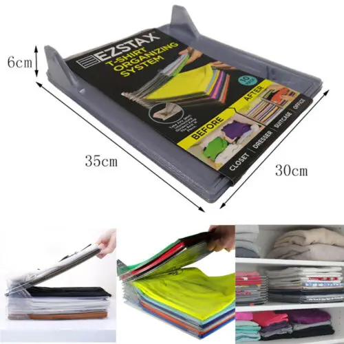 

New Convenient Solid White Lazy Folding Portable Closet Storage Box Storage Hanger Stacking Board