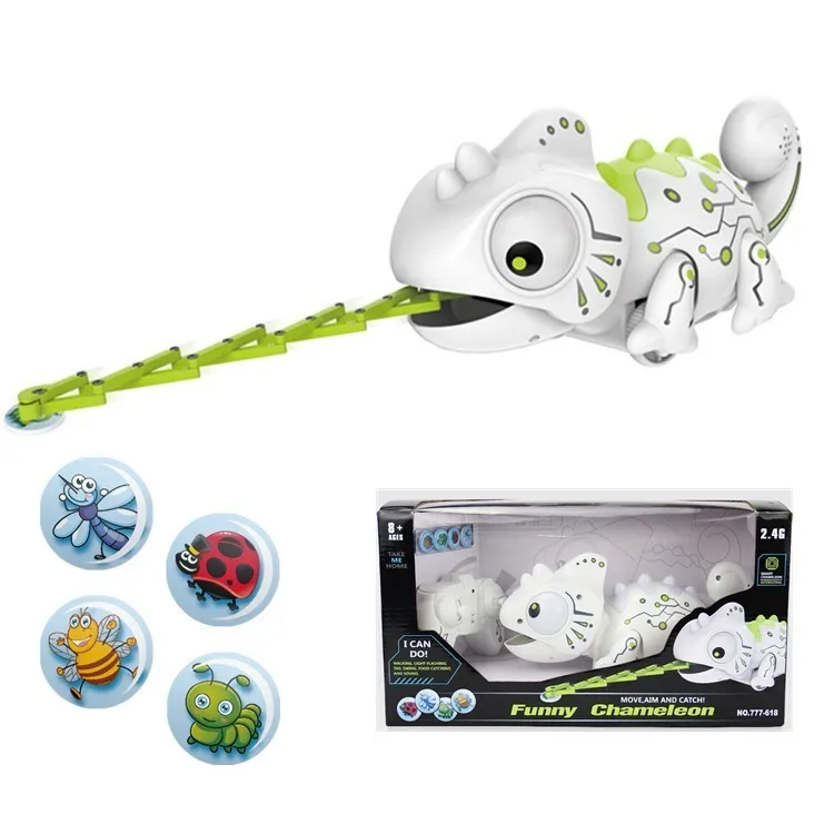Happy Cow Funny Chameleon Color Changeable Smart Chameleon 2.4GHz Remote Control Chameleon Toys For Children Kids Toy 777-618
