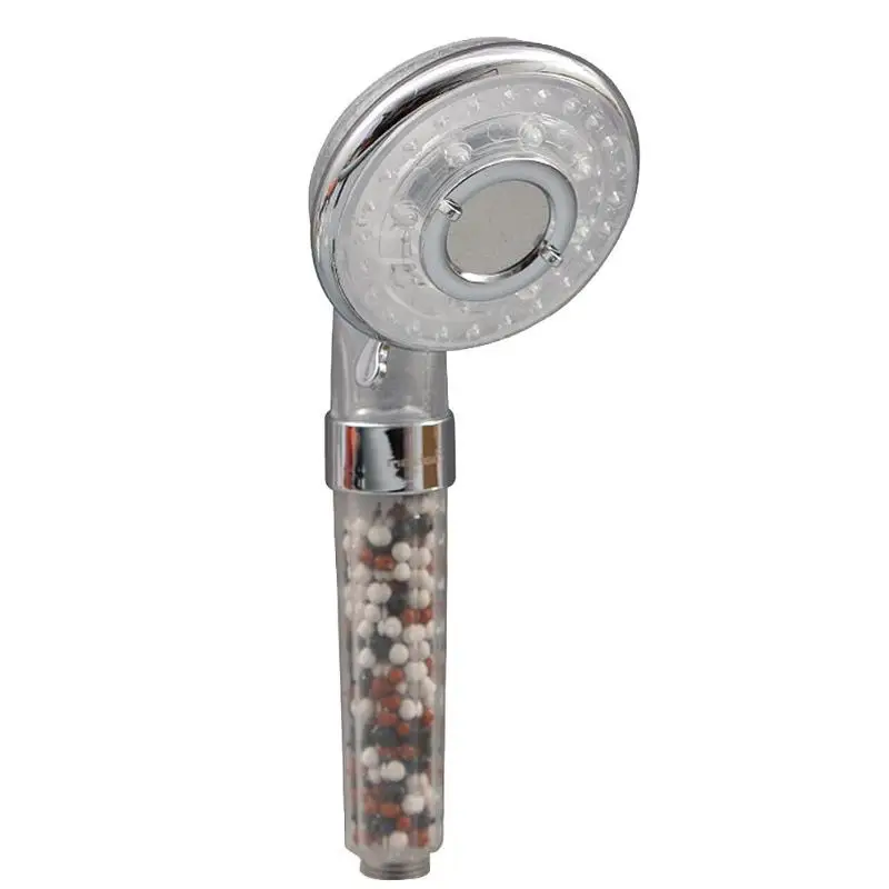 

High Pressure Shower Head Stone Stream Handheld Water Saving Shower Head with Negative Ion Activated Ceramic Balls