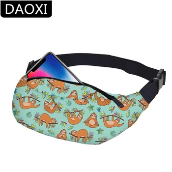 

DAOXI Waterproof Sloth Women Fanny Pack Belt Bag Travel Waist Pack Men Hip Bum Bag with Adjustable Strap Dropshipping YB-43