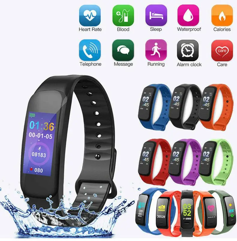 

Colorfull C1 Plus Bluetooth Smart Watch for Man or lady Couple Watch Smartwatch Men Sports Watch