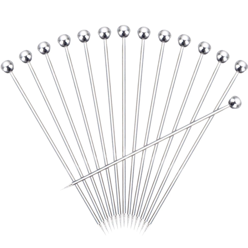 

20 Pieces Stainless Steel Fruit Stick Cocktail Picks Toothpicks Martini Glass Picks Dessert Forks 4.3 Inches 11cm