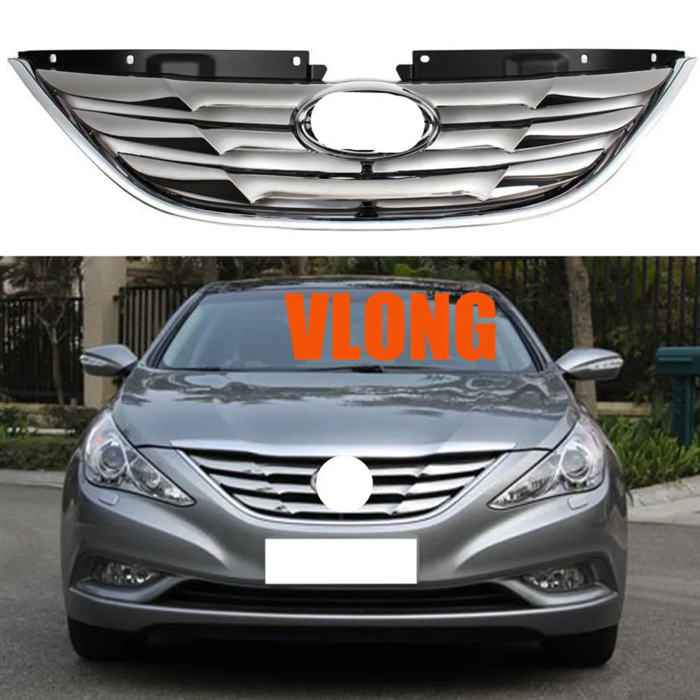

Genuine Radiator Chrome Hood Grille Front Upper 2011-2013 For Hyundai Sonata