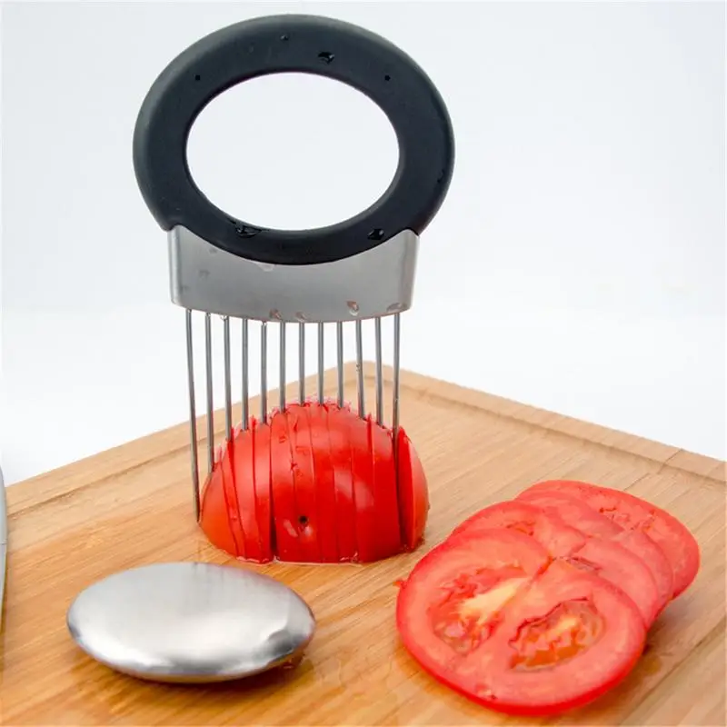 1PCS Vegetable Slicer Tomato Cutter Metal Meat Needle Gadgets Meat Frok