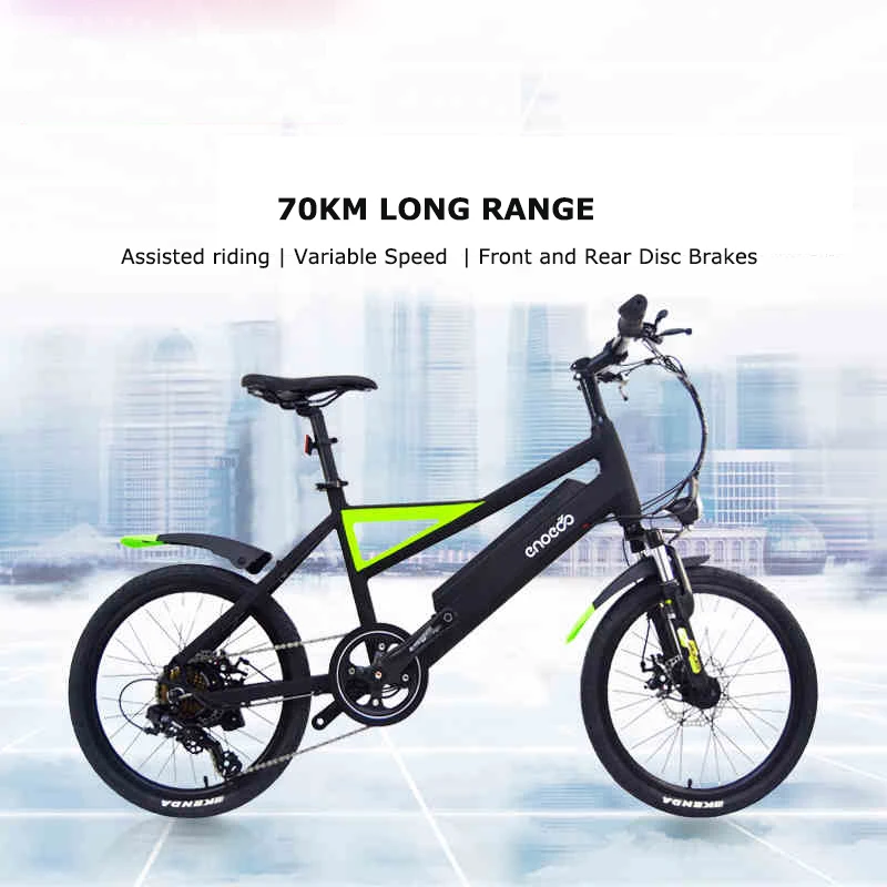 Excellent 20inch Electric Bicycle 36v Lithium Battery Pas Bike Urban Ebike Urban Sports Assisted Bicycle Riding Lightweight Frame Bicycle 2