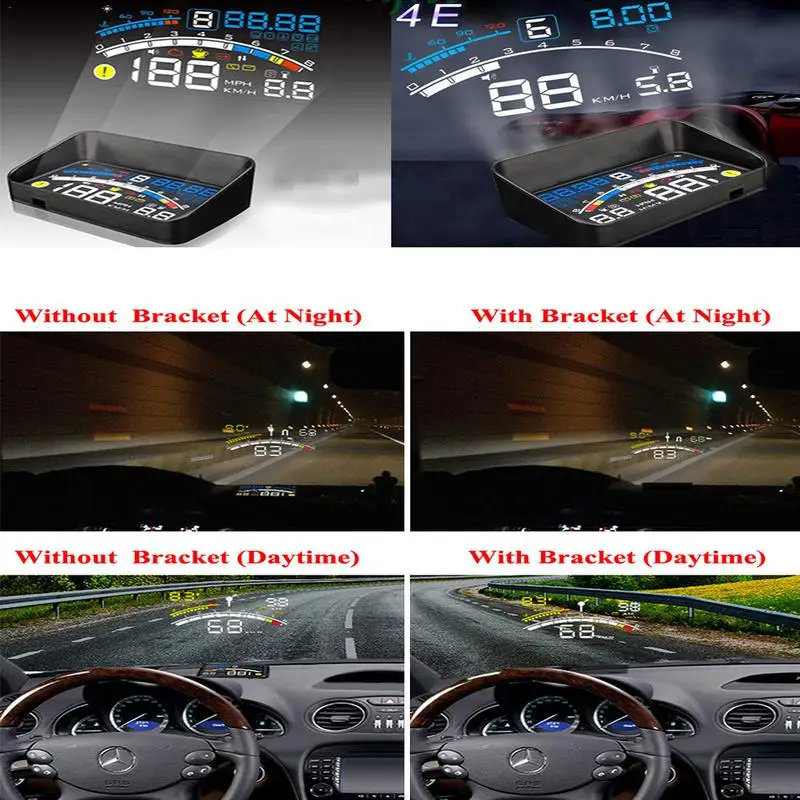 Новый автомобильный держатель HUD 5 &quotс головным дисплеем OBD II EOBD с кронштейном для