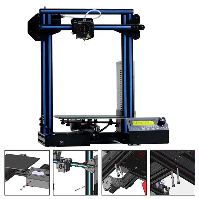 Cheap Geeetech A10 Open Fast Assembly 3D Printer 220*220*260 Printing Size Support Remote Control LCD Display 3D Printe Cheap Geeetech A10 Open Fast Assembly 3D Printer 220*220*260 Printing Size Support Remote Control LCD Display 3D Printe