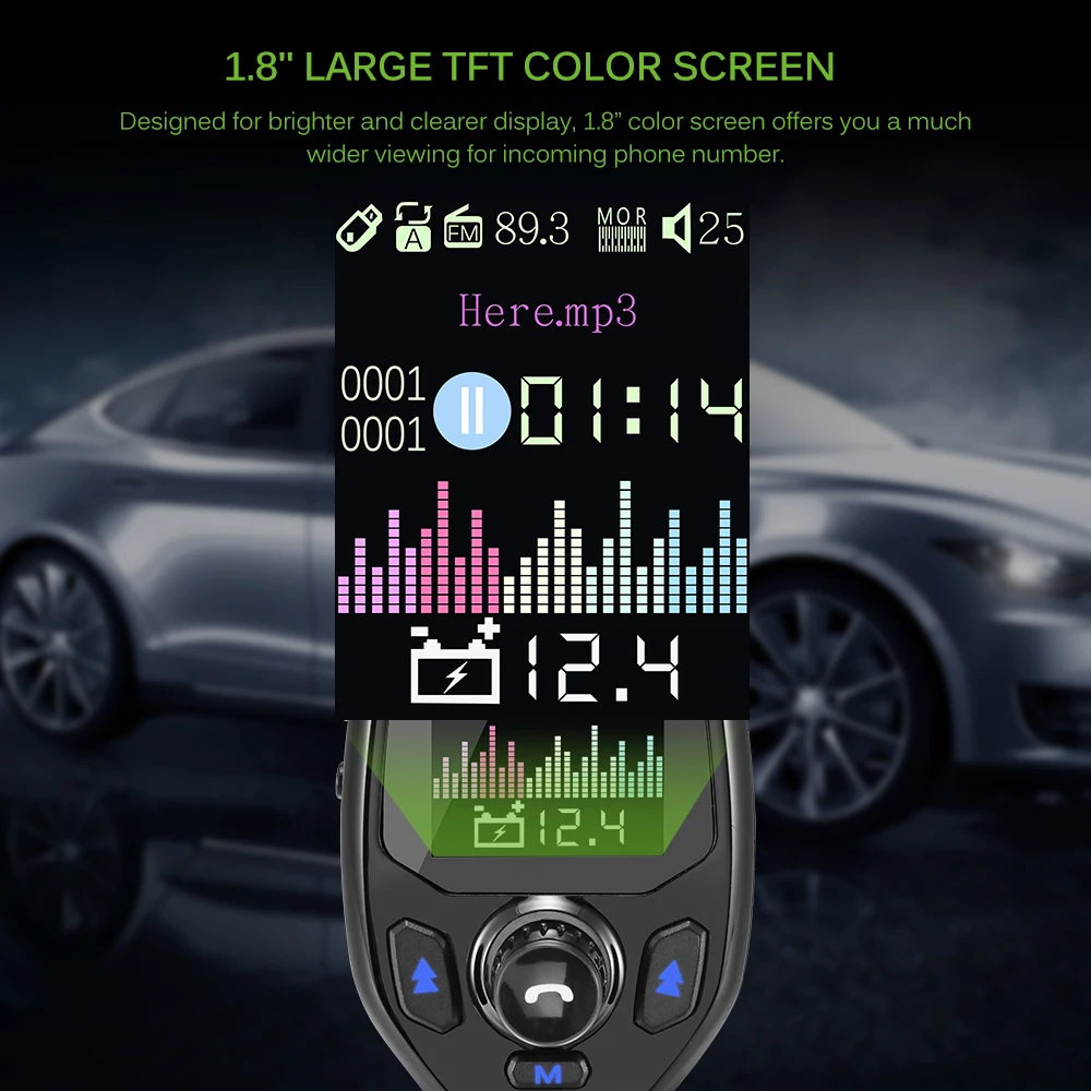 Двойной USB порт Bluetooth FM передатчик автомобильное зарядное устройство комплект