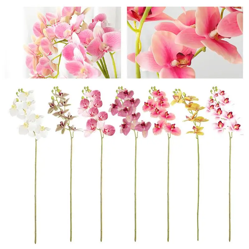 

Simulation Phalaenopsis 3D 7PCS Butterfly Orchid Desktop Home Decoration Bouquet Window Display