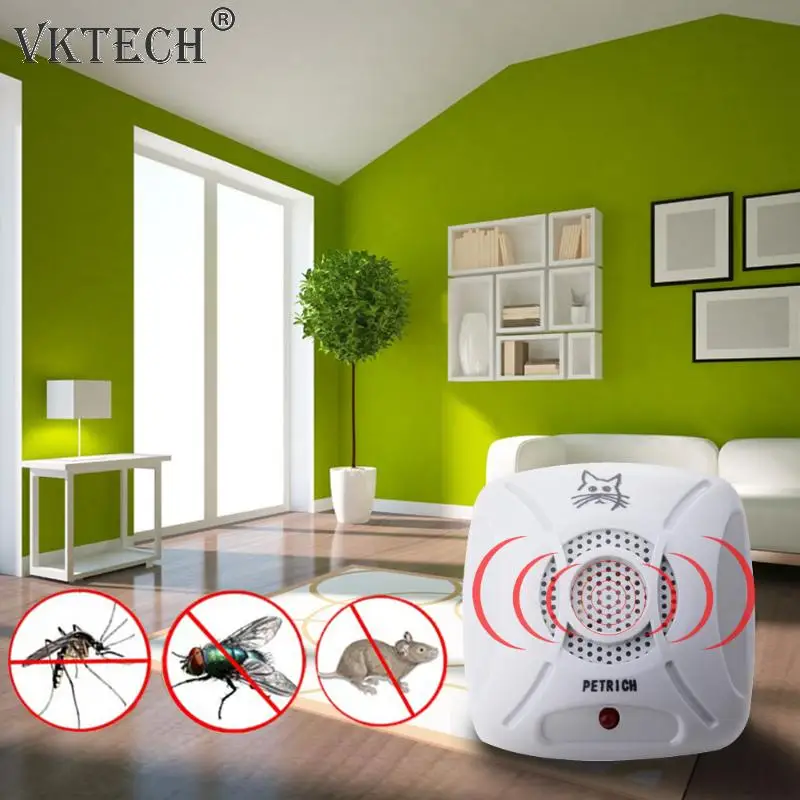 

AC 110v-240v Electronic Ultrasonic Pest Control Repeller Home Garden Rat Mosquito Mouse Insect Killer EU/US Plug