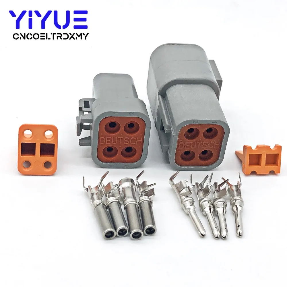 1 компл. Deutsch DTP 2/4 Pin DTP06 4S/DTP06 2S/DTP04 4P Gray мужской женский водонепроницаемый
