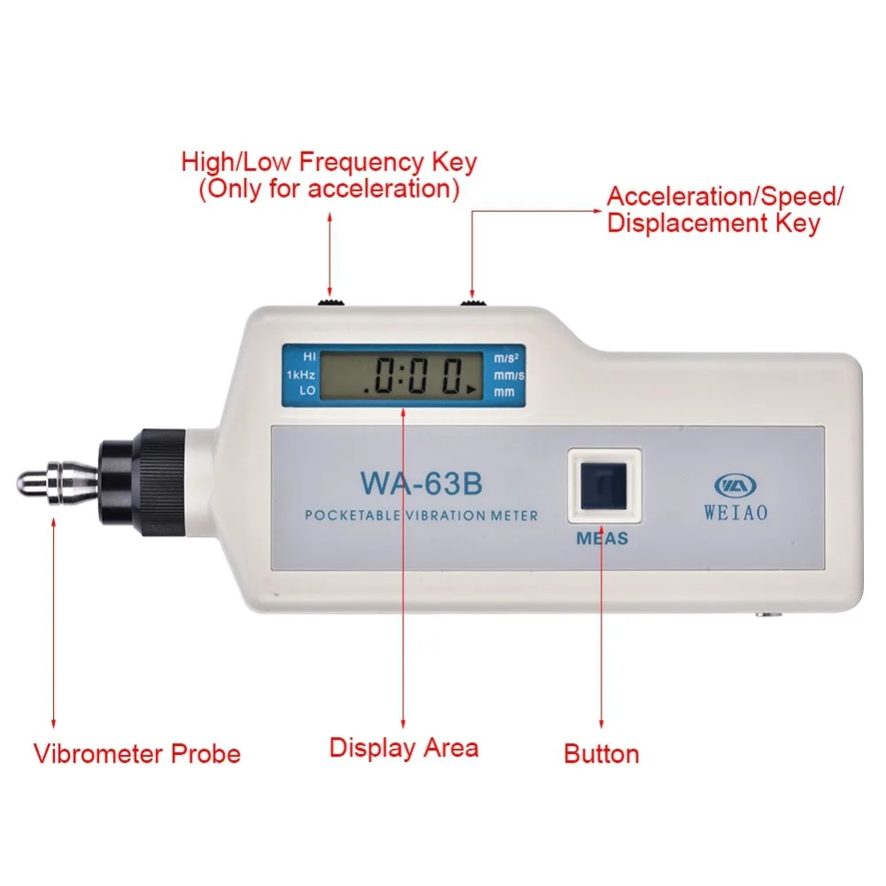 ЖК-дисплей цифровой Виброметр ручной портативные виброизмерители Сенсор метр тестер анализатор 110 V-240 V Vibrameter измерения хорошее