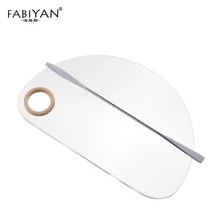 Набор акриловая палитра шпатель из нержавеющей стали стержень косметический макияж крем Основа Пигмент палитра для смешивания теней для век лак для ногтей Инструменты