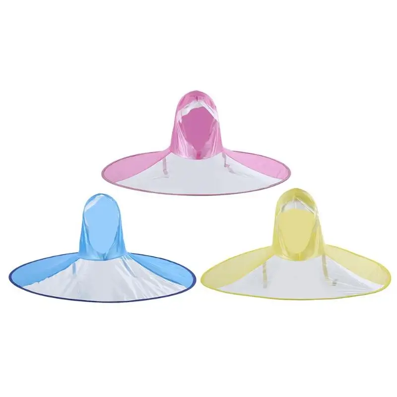 

Transparent Umbrella Raincoat Outdoor Fishing Kids Adult Rain Gear Cover
