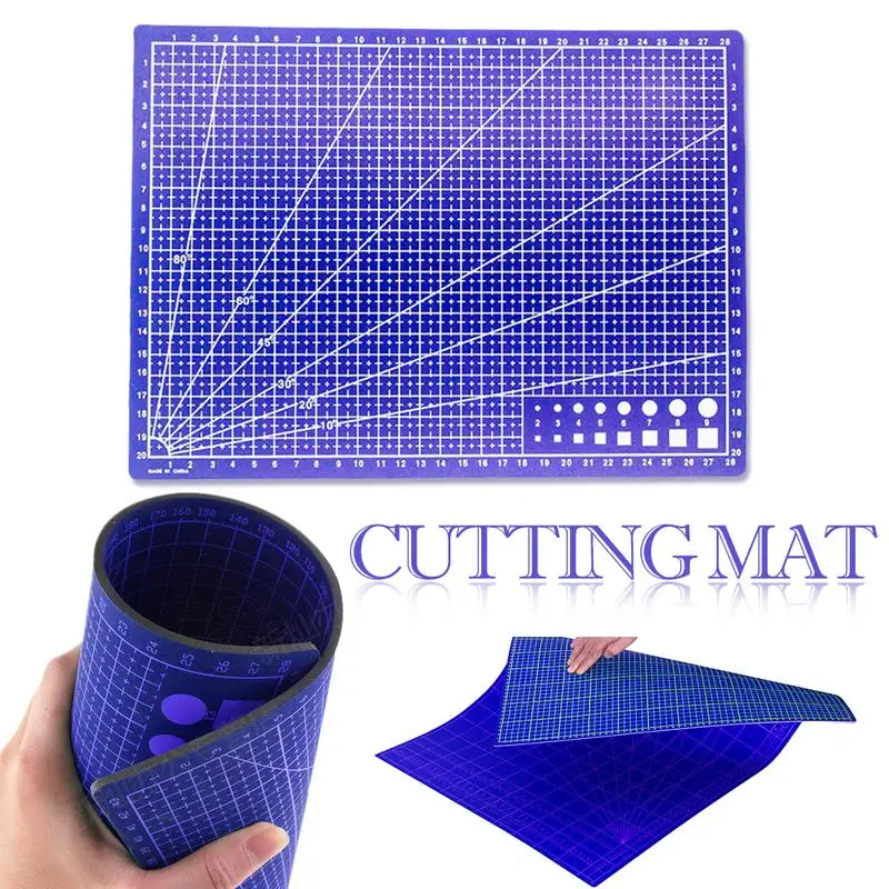 

A4 Grid Lines Cutting Mat Plastic Cutting Pad Craft Card Fabric Leather Paper Board Handmade Diy Paper Card Cutting Mat Plate