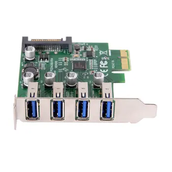 

CYDZ 5Gbps Low Profile 4 Ports PCI-E to USB 3.0 HUB PCI Express Expansion Card Adapter for Motherboard