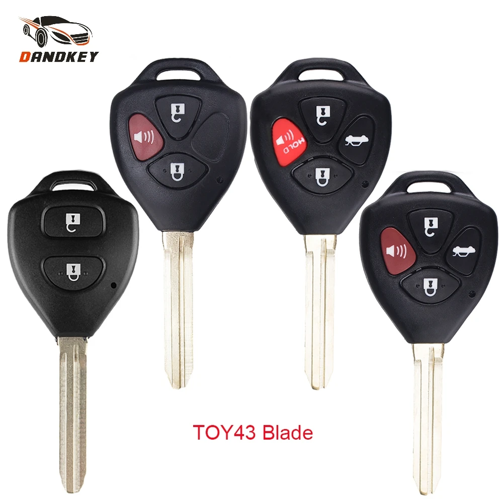 

Dandkey 2 3 4 Button Car Remote Key Shell Fob For Toyota Avalon Corolla Matrix RAV4 Venza Yaris 2007 2008 2009 Key Case TOY43