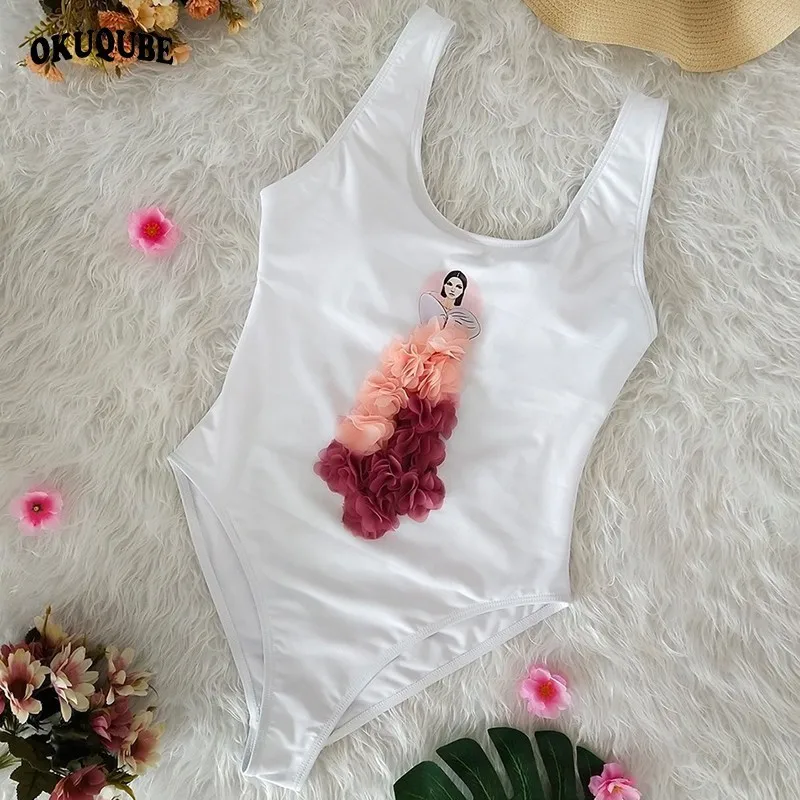 

Print One Piece Bikini Padded Women Swimwear Sexy Backless Swimsuit Breathable Beachwear Female Elastic Biquini S-L Bathing Suit