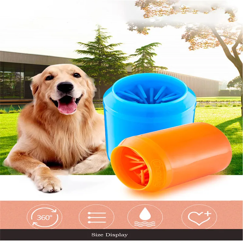 

Dog Paw Cleaner Cup Soft Silicone Combs Portable Pet Foot Washer Cup Paw Clean Brush Quickly Wash Dirty Cat Foot Cleaning Bucket