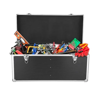 

3PCS Aluminum Tool Storage Box Multi-Purpose Storage Case Lockable Storage Boxes Container Large/Middle/Small Size With Handles