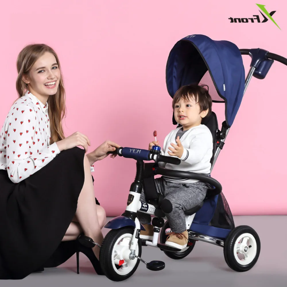 

New Brand Child Tricycle High Quality Swivel Seat Child Folding Trolley Bicycle Baby Buggy Stroller Bmx Baby Car Bike