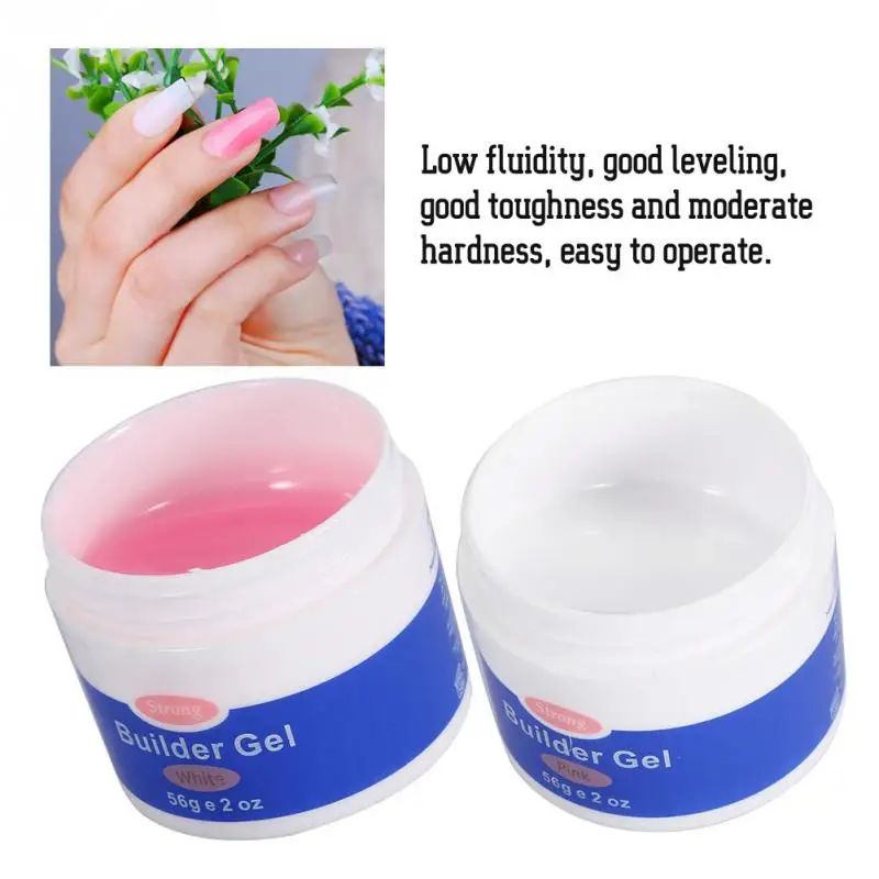 

2 Colors 56g Professional Nail Extension Glue Removable Manicure UV Gel Builder Nail Tools