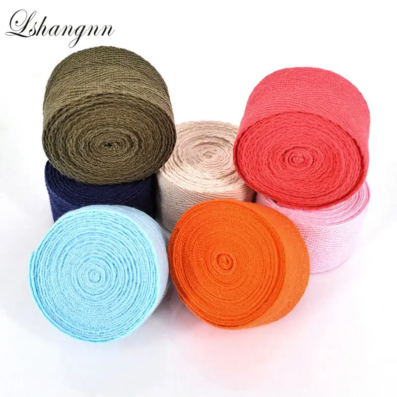

30MM Width 100% Cotton Belt Strong Herringbone Tape Package Cotton Ribbon 50 yards For Handmade Diy Cloth Accessories 34 Colours