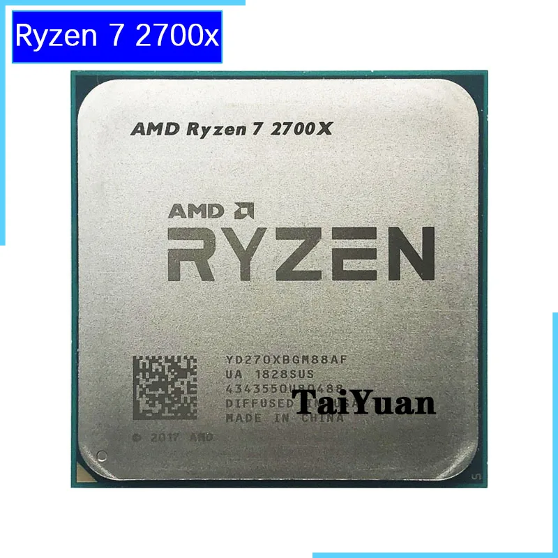 AMD Ryzen 7 2700X R7 2700X3,7 ГГц Восьмиядерный Sinteen-Thread 16 м 105 Вт Процессор процессора YD270XBGM88AF разъем AM4