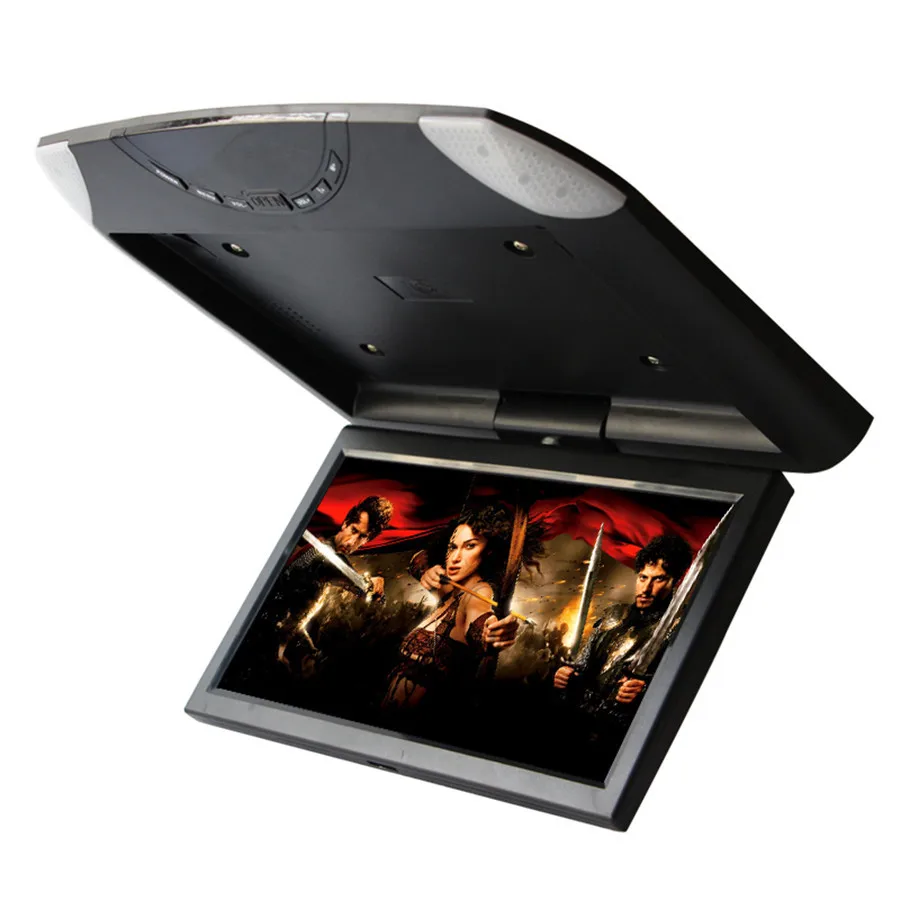 

DC12V-24V Car Roof Mounted Overhead Flip Down MP4 MP5 Video Player 10.1 Inch HD LED Monitor with USB SD FM AV Input