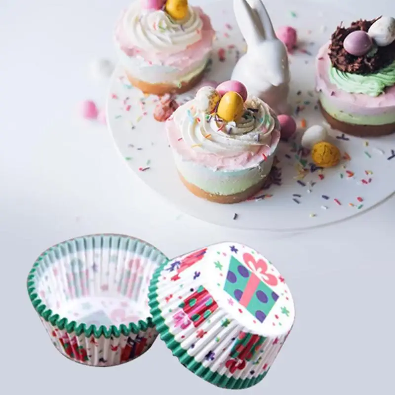 

100pcs Printed Muffins Cake Paper Cups Cases for DIY Cupcake Wrappers Baking Decorating Kitchen Tools