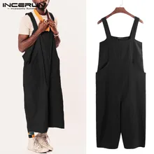 Мешковатые брюки в стиле хип-хоп; ковбойские комбинезоны; мужские брюки; ковбойские комбинезоны; комбинезоны с широкими штанинами; мужские комбинезоны