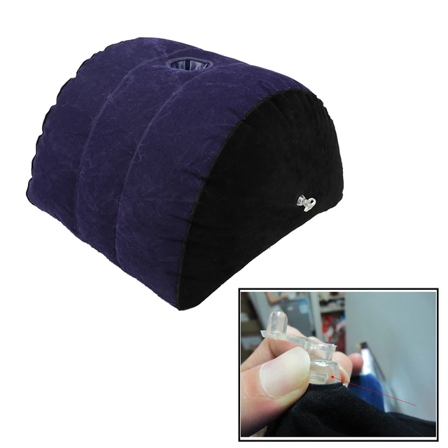 PVC Flocking Inflatable Pillow Air Blow Body Support Pads Back Cushion