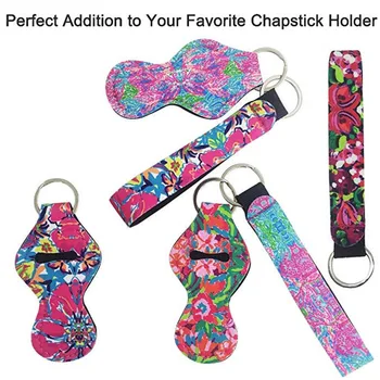 

Valentines Day Gift 12pcs Flower Style Handy Lip Balm Holder Chapstick Holder Tracker With Key Chains Gift For Kids And Adult
