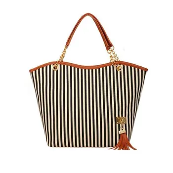 

Women's Fashion Bag Long Chain Handle - Black