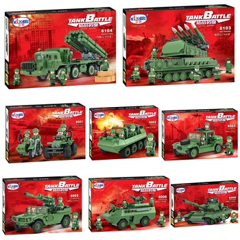 

Winner Century Military Jeep Vehicles Tanks Building Blocks WW2 Weapons Military Vehicle Toys for children
