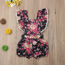 Новинка; Летний комбинезон для маленьких девочек; джинсовый сплошной комбинезон без рукавов; одежда