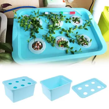 

6 Holes UK/US Plant Site Hydroponic System Indoor Garden Cabinet Box Grow Kit Bubble Garden Pots Planters Nursery Pots
