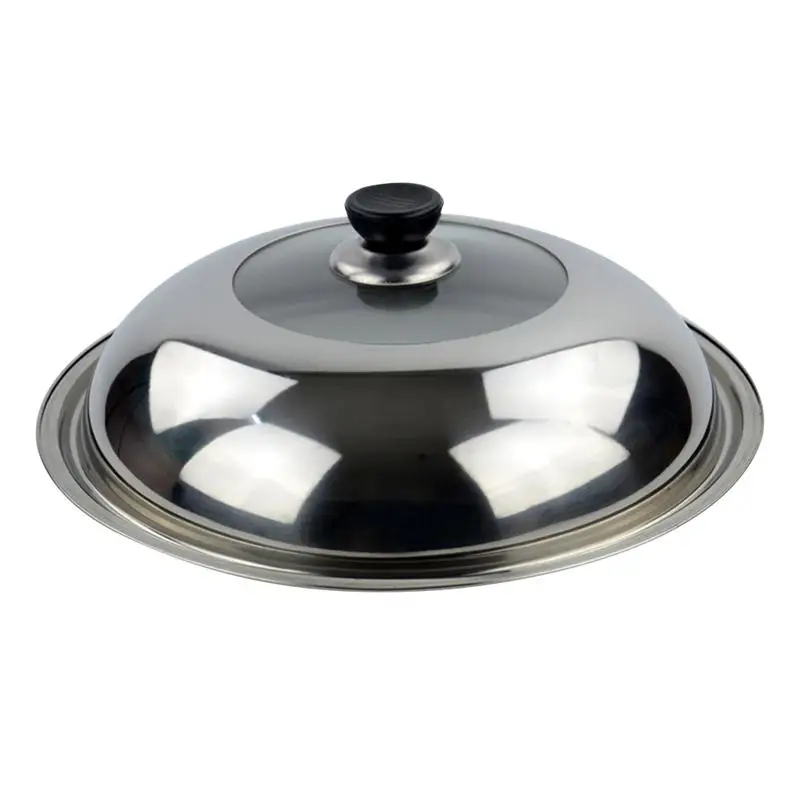 34cm Multifunctional Cooking Wok Pan Lid Stainless Steel Pan Cover