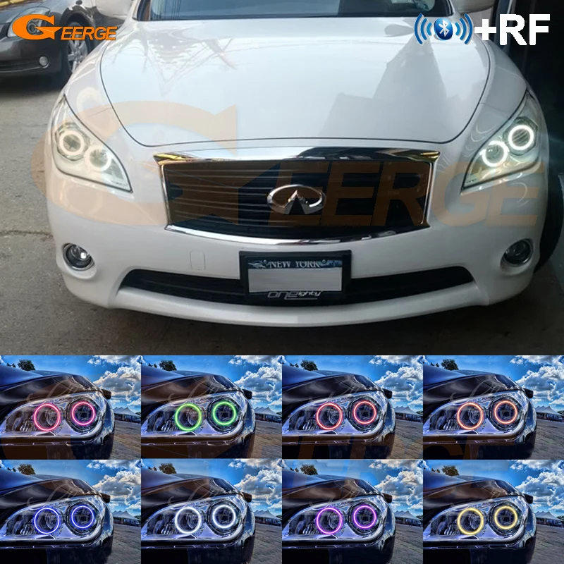 Us 50 11 10 Off For Nissan Fuga Y51 2011 2012 2013 2014 Excellent Rf Bluetooth Controller Multi Color Ultra Bright Rgb Led Angel Eyes Kit In Car