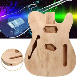 Новый для сборки электрогитары красного дерева средства ухода за кожей Telecaster Thinline стиль часть один F отверстие музыкальный для