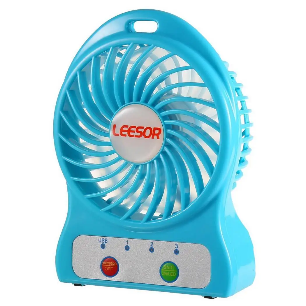 

Portable Rechargeable Summer Fan Mini USB Charging Air Cooler 3 Mode Speed Regulation Fan Included 1500 mAh Battery
