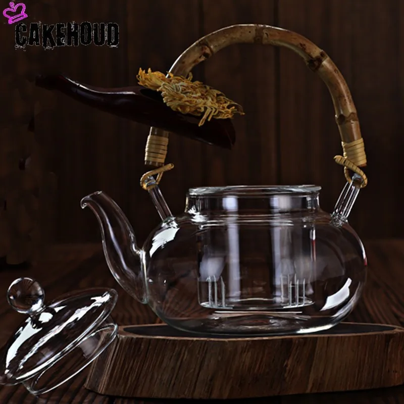 Высококачественный термостойкий стеклянный чайник CAKEHOUD китайский чайный набор