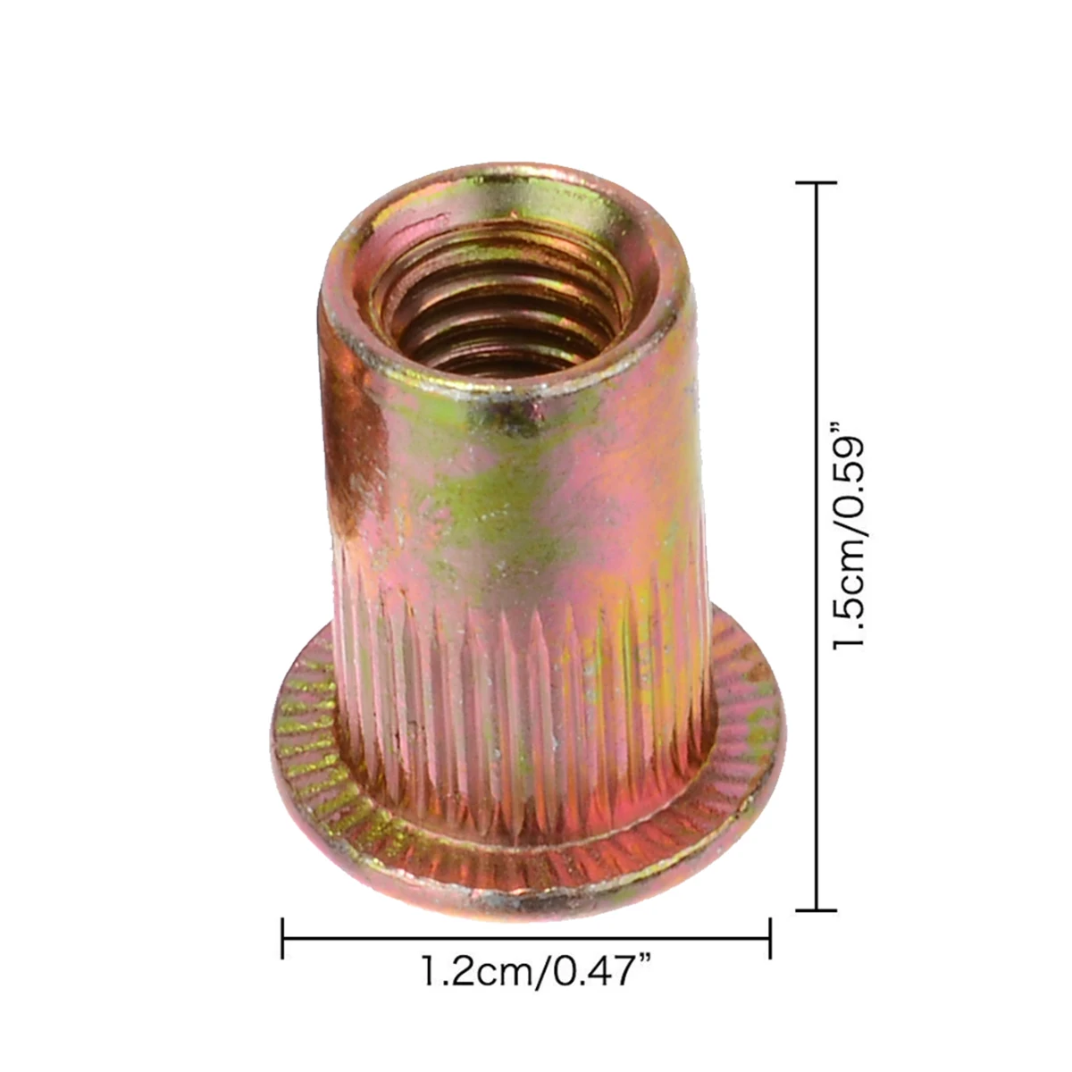 

100pcs Nutsert Rivet Nuts M6 Nutserts Rivet Nuts Flange Blind Rivnuts Zinc Plated Steel Nut Nutsert For Railway Renovation