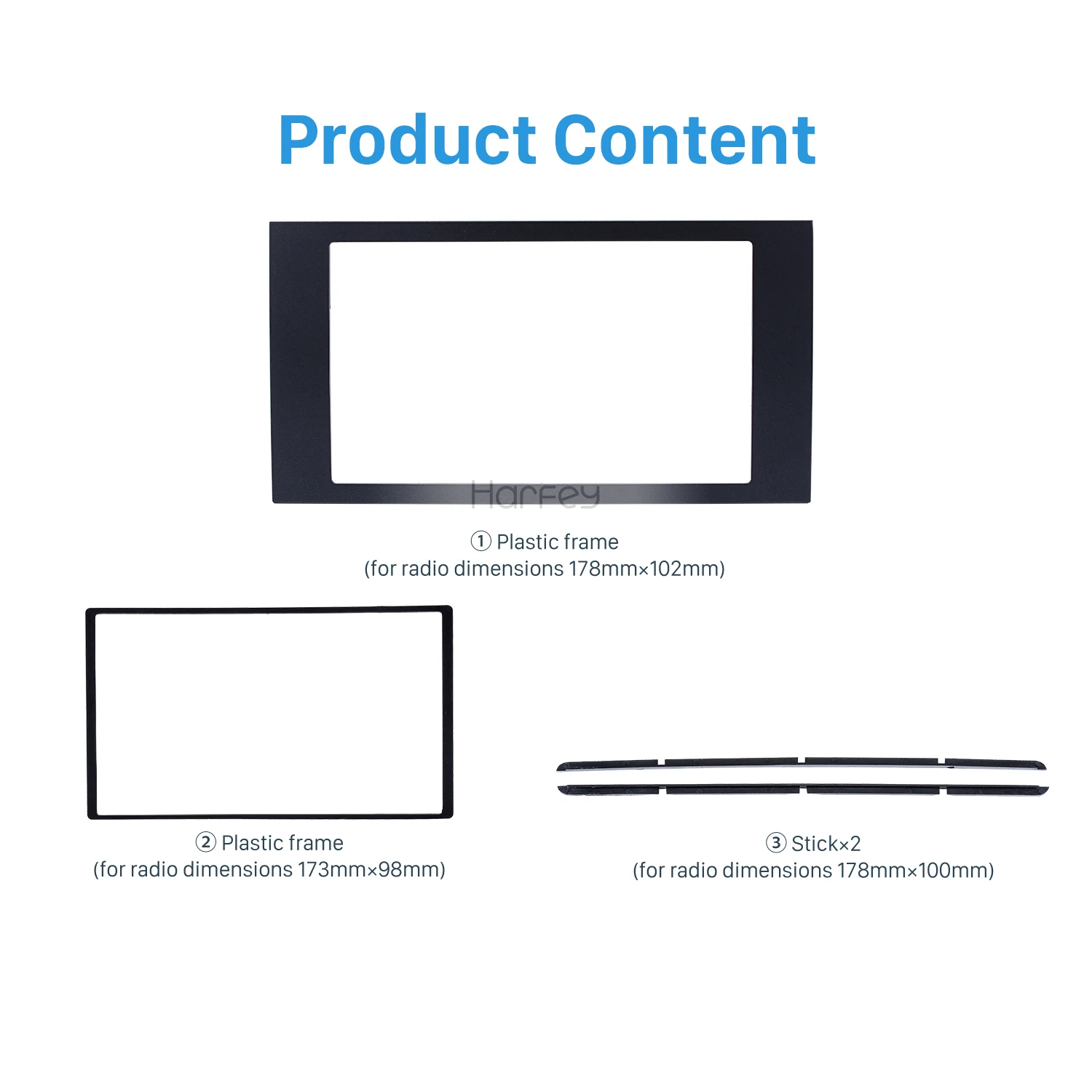 Harfey 2Din Car Radio Panel Fascia Fitting Frame DVD Player Dash Mount Kit For 2006 Ford Focus Transit 173*98/178*100/178*102mm Harfey 2Din Car Radio Panel Fascia Fitting Frame DVD Player Dash Mount Kit For 2006 Ford Focus Transit 173*98/178*100/178*102mm