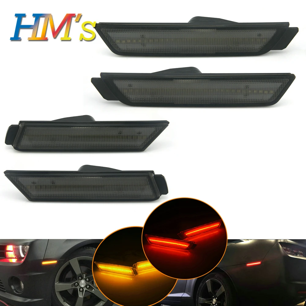 Goedkoop Voor Chevrolet Chevy Camaro 2010 2011 2012 2013 2014 2015 Auto Front Amber Achter Rode Zijmarkeringslichten Knipperlichten SMD LED Verlichting