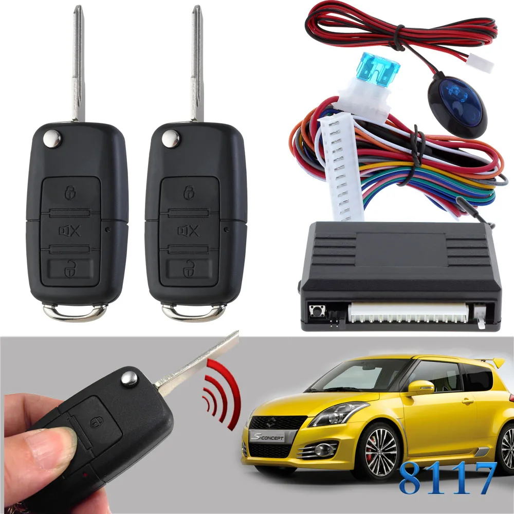 

Flip key remote #52 blank Keyless Entry System for Suzuki car 12V Central lock Locking system with LED indicator CHADWICK 8117