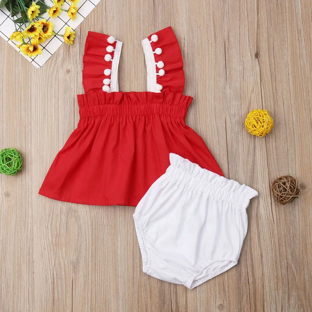 Pudcoco/костюмы для девочек От 0 месяцев до 3 лет милое платье-пачка для новорожденных девочек топы+ короткие штаны, одежда комплект из 2 предметов